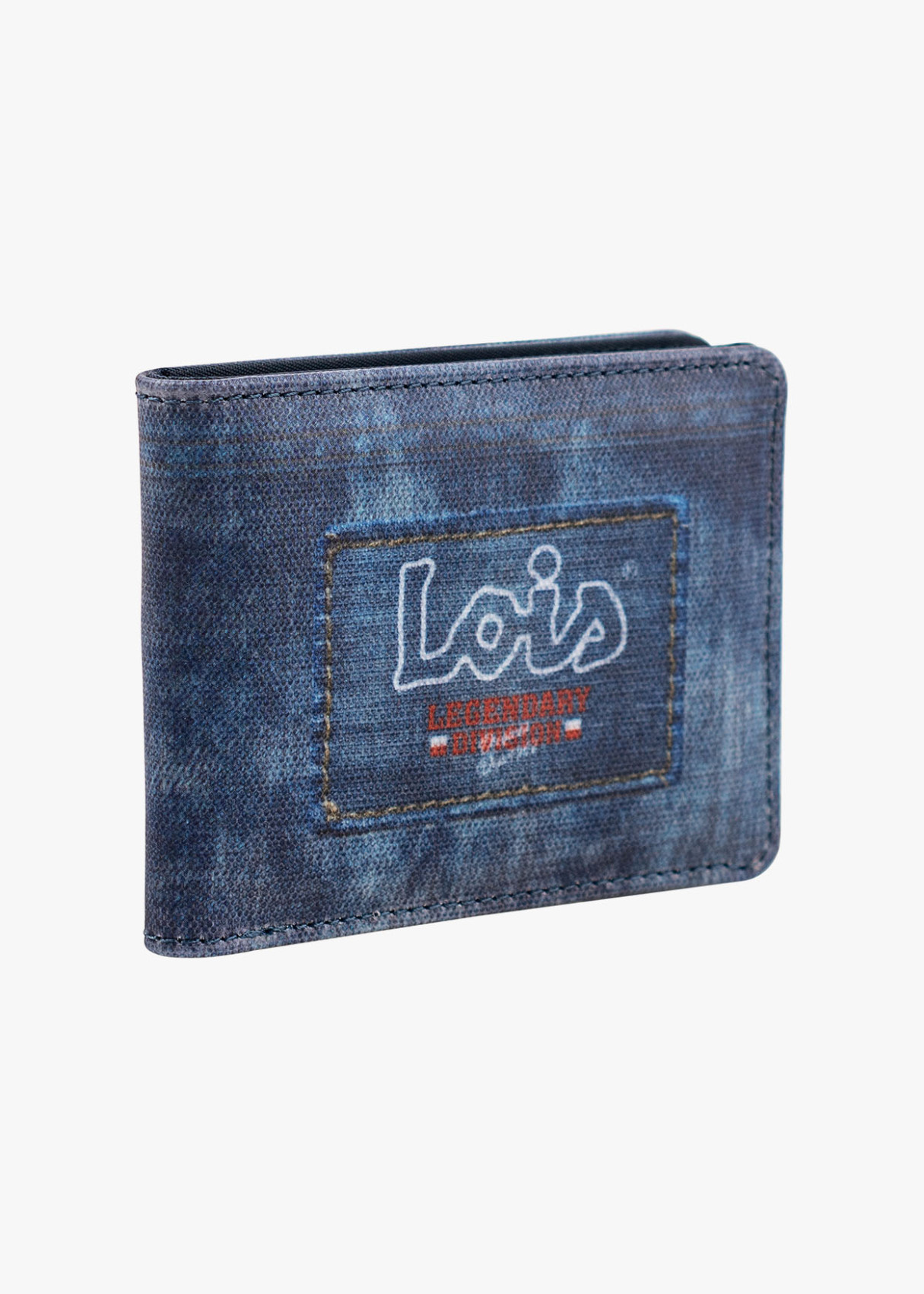 Cartera De Lona resistente estampado denim azul