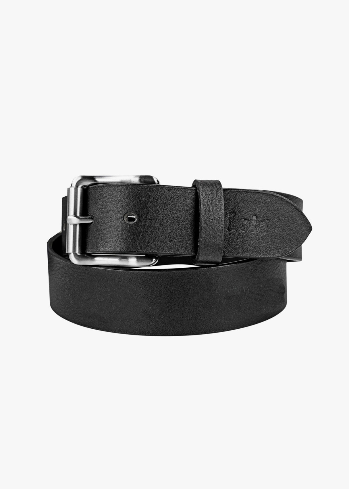 Cinturón De Cuero Hebilla cuadrada negro