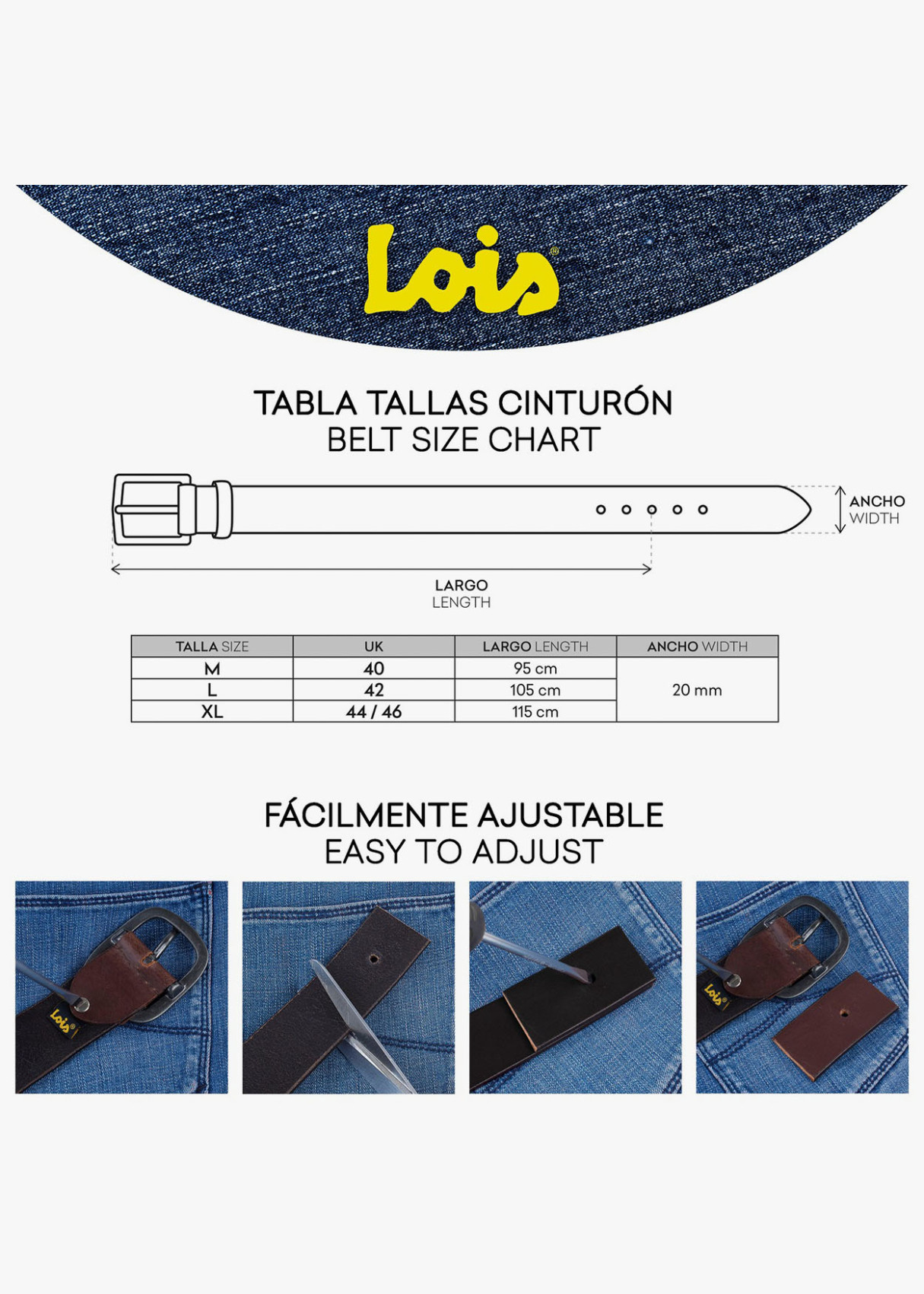 Cinturón De Cuero Hebilla grande ajustable logo negro