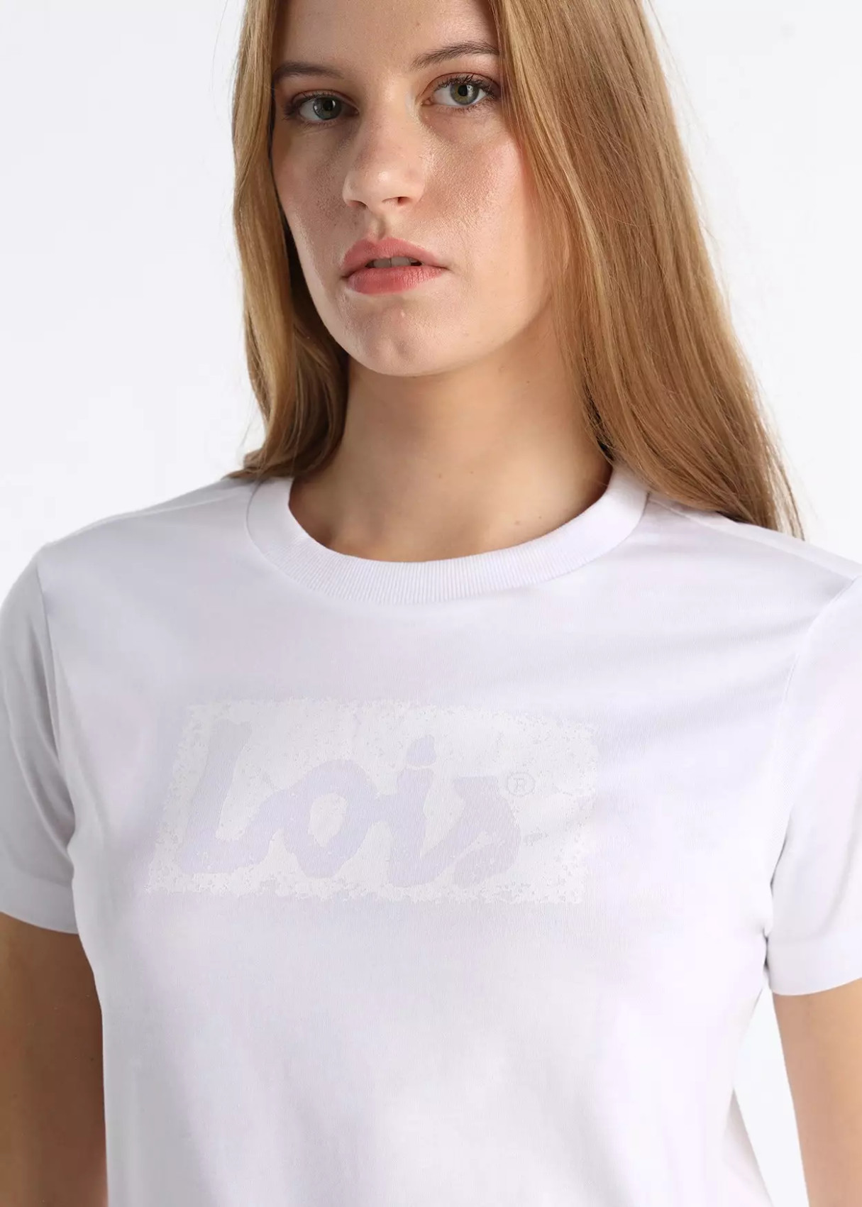 Camiseta Básica Brand Manga Corta Cuello Caja Blanco