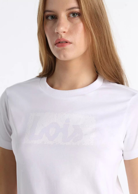 Camiseta Básica Brand Manga Corta Cuello Caja Blanco