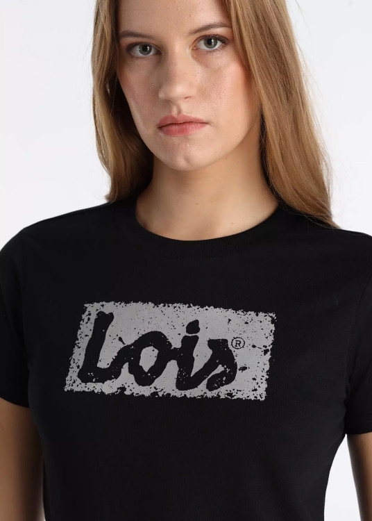 Camiseta Básica Brand Manga Corta Cuello Caja negro