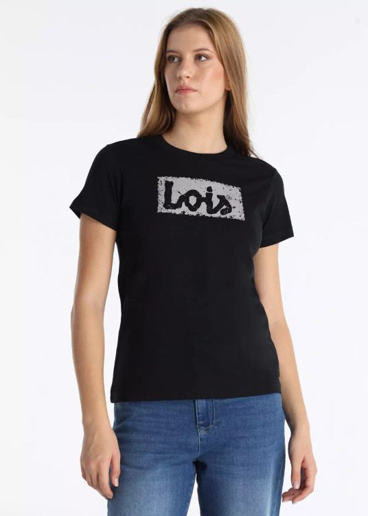 Camiseta Básica Brand Manga Corta Cuello Caja negro