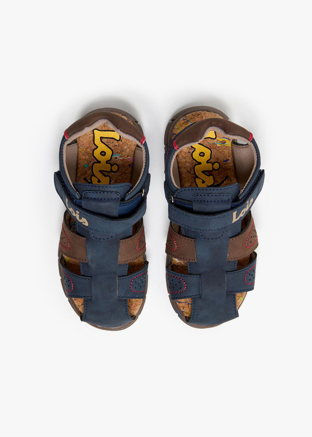 Sandalias Casual Nobuck Puntera Cubierta azul