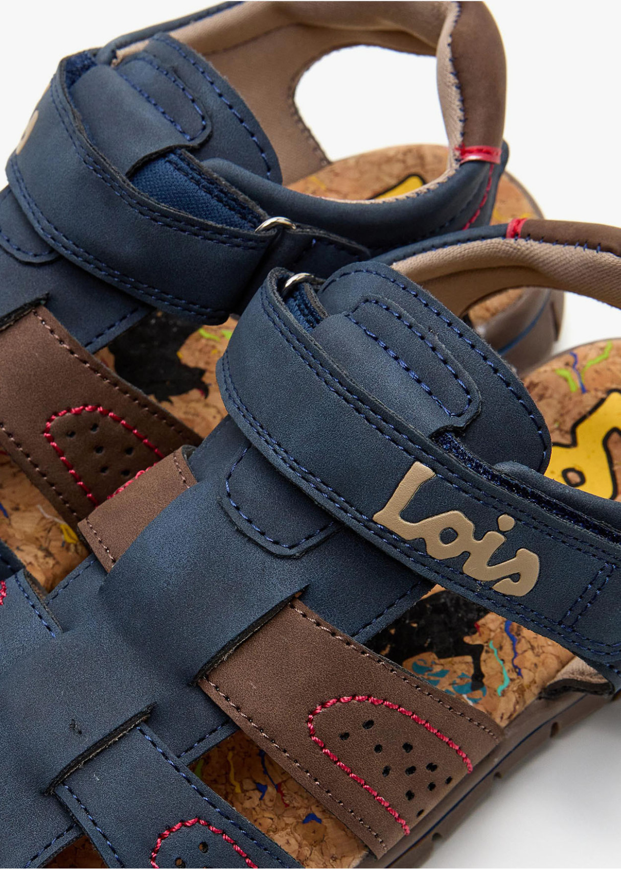 Sandalias Casual Nobuck Puntera Cubierta azul