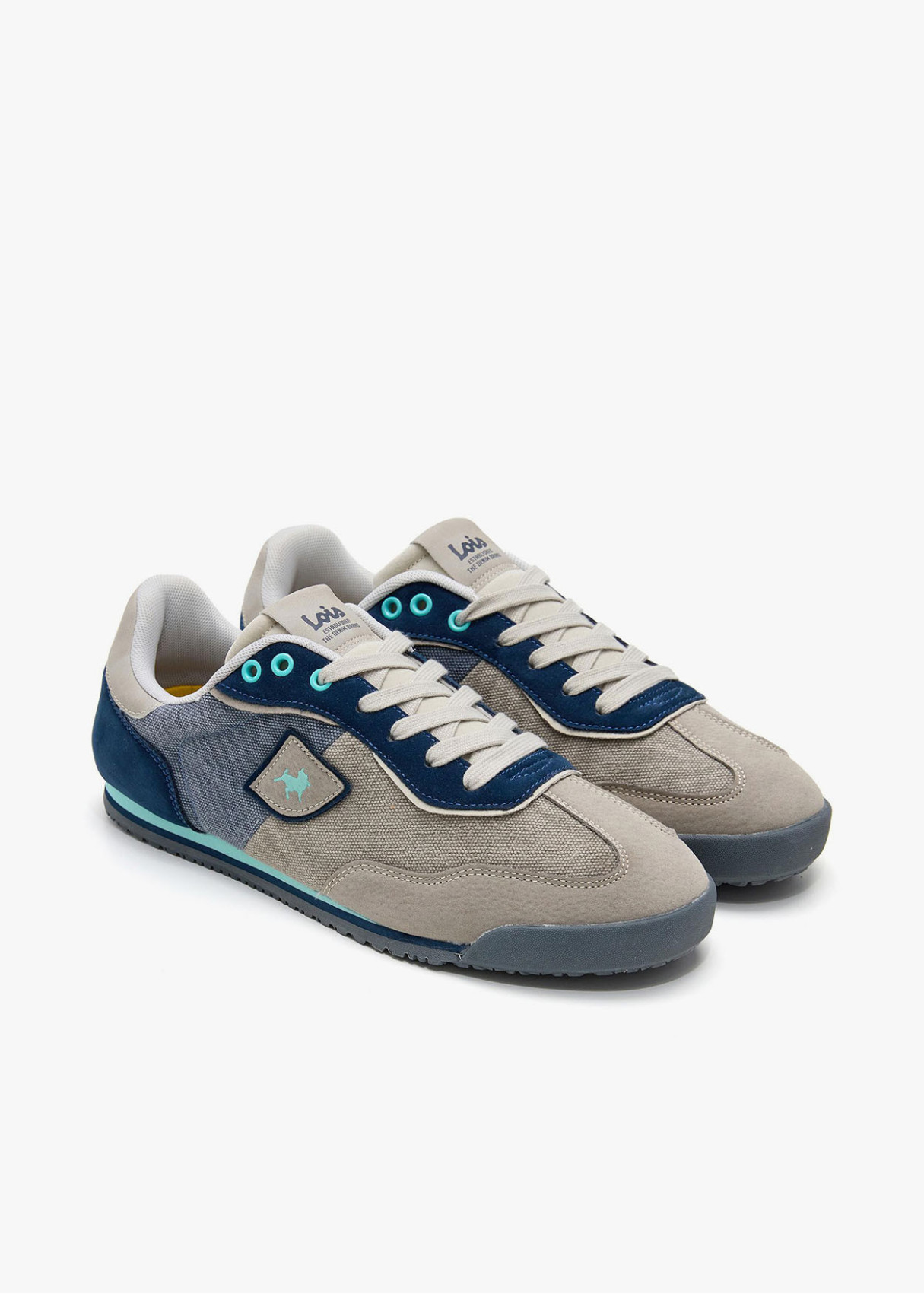 Bambas retro casual estilo Runner plana azul