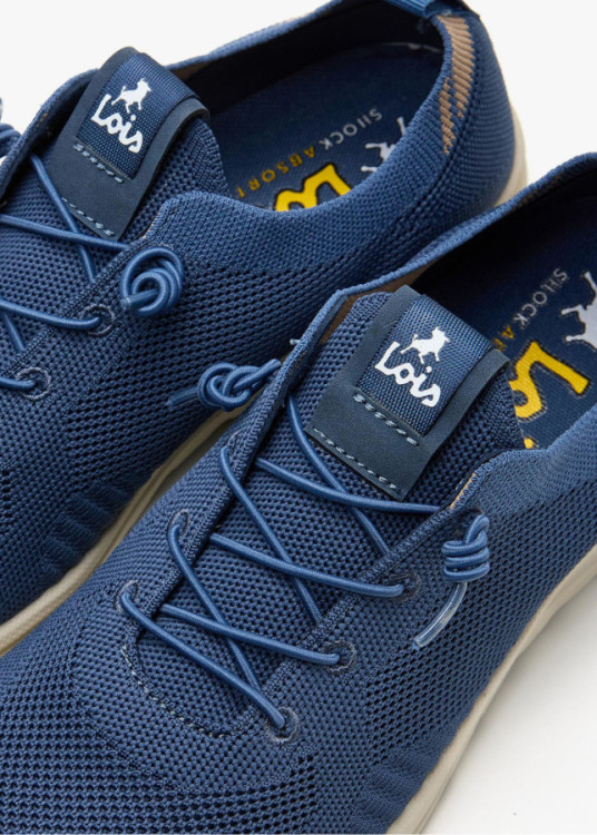 Sneakers Tiempo Libre Con Cordones Elásticos azul