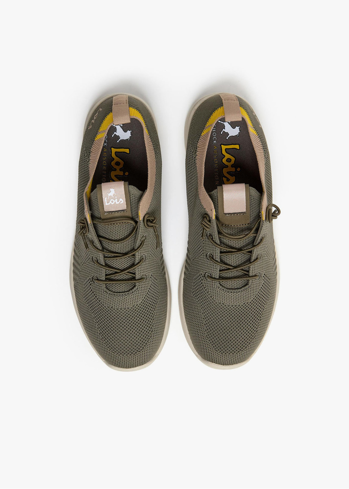 Sneakers Tiempo Libre Con Cordones Elásticos verde