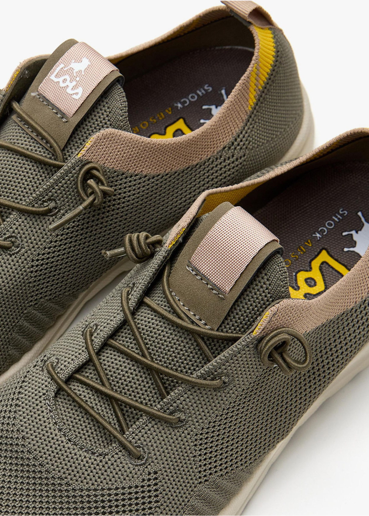 Sneakers Tiempo Libre Con Cordones Elásticos verde