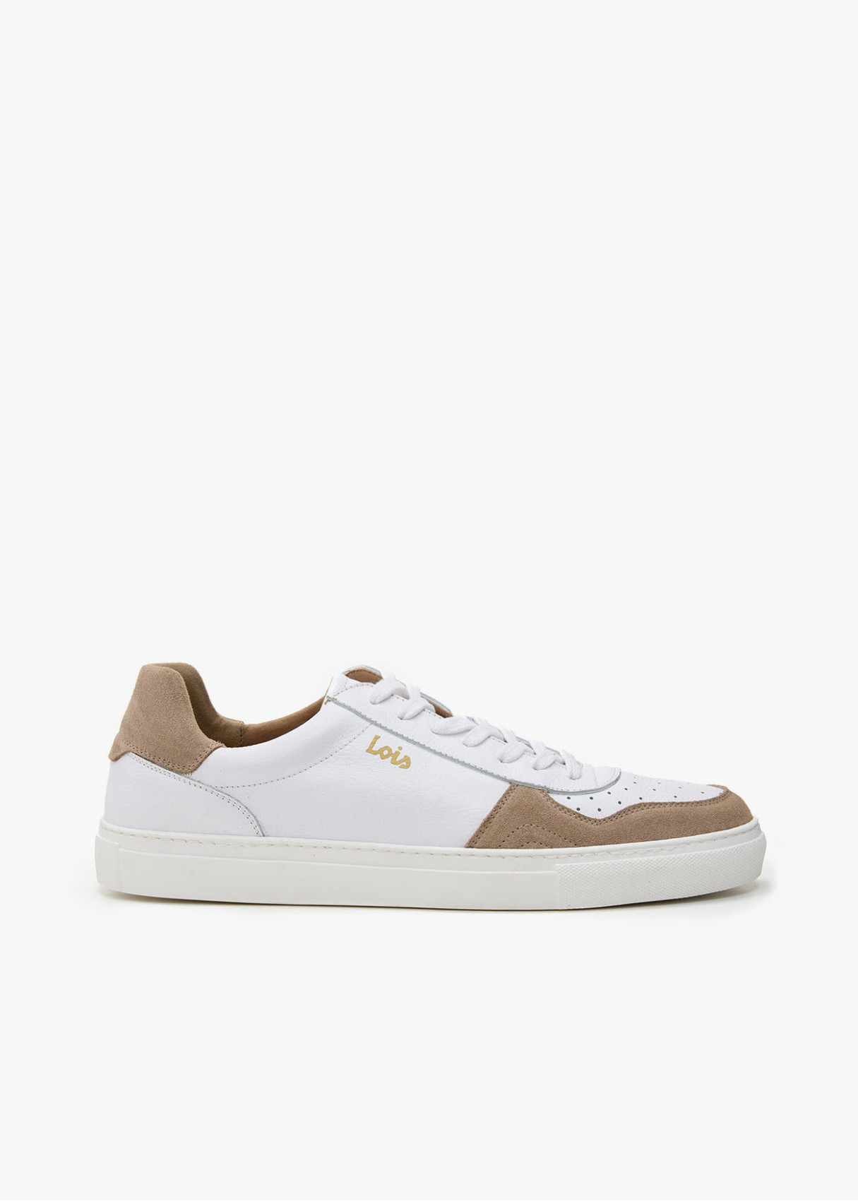 Bambas tipo Basquet Casual piel combinada blanca