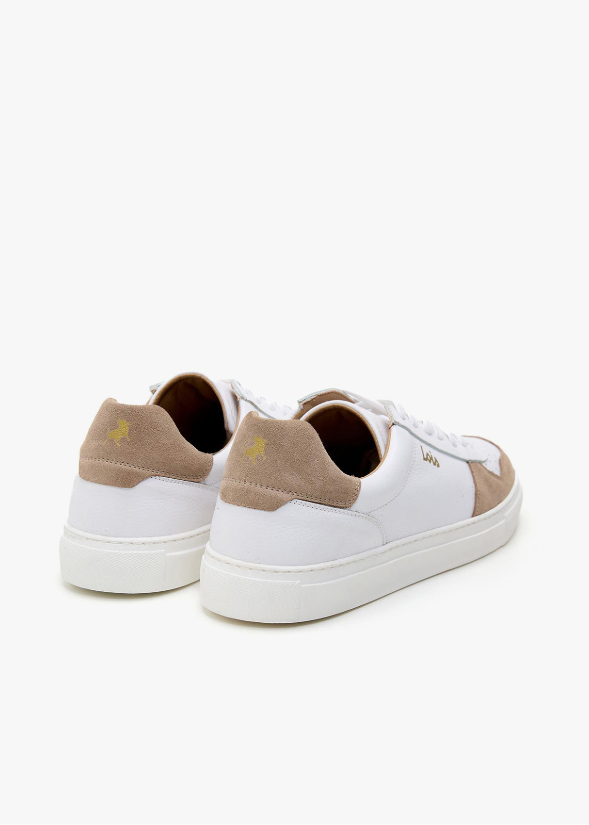 Bambas tipo Basquet Casual piel combinada blanca