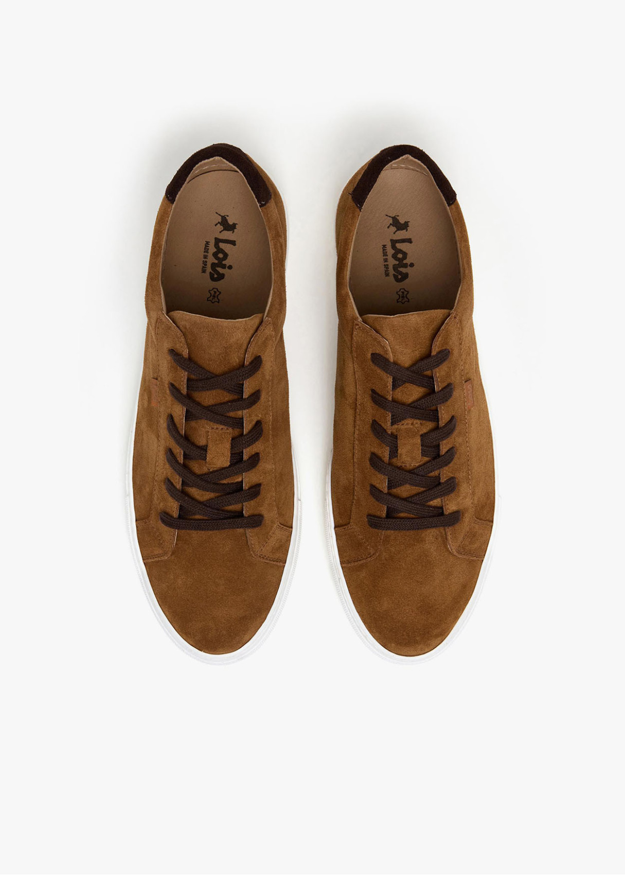 Bambas piel ante tipo blucher cordonera marrón