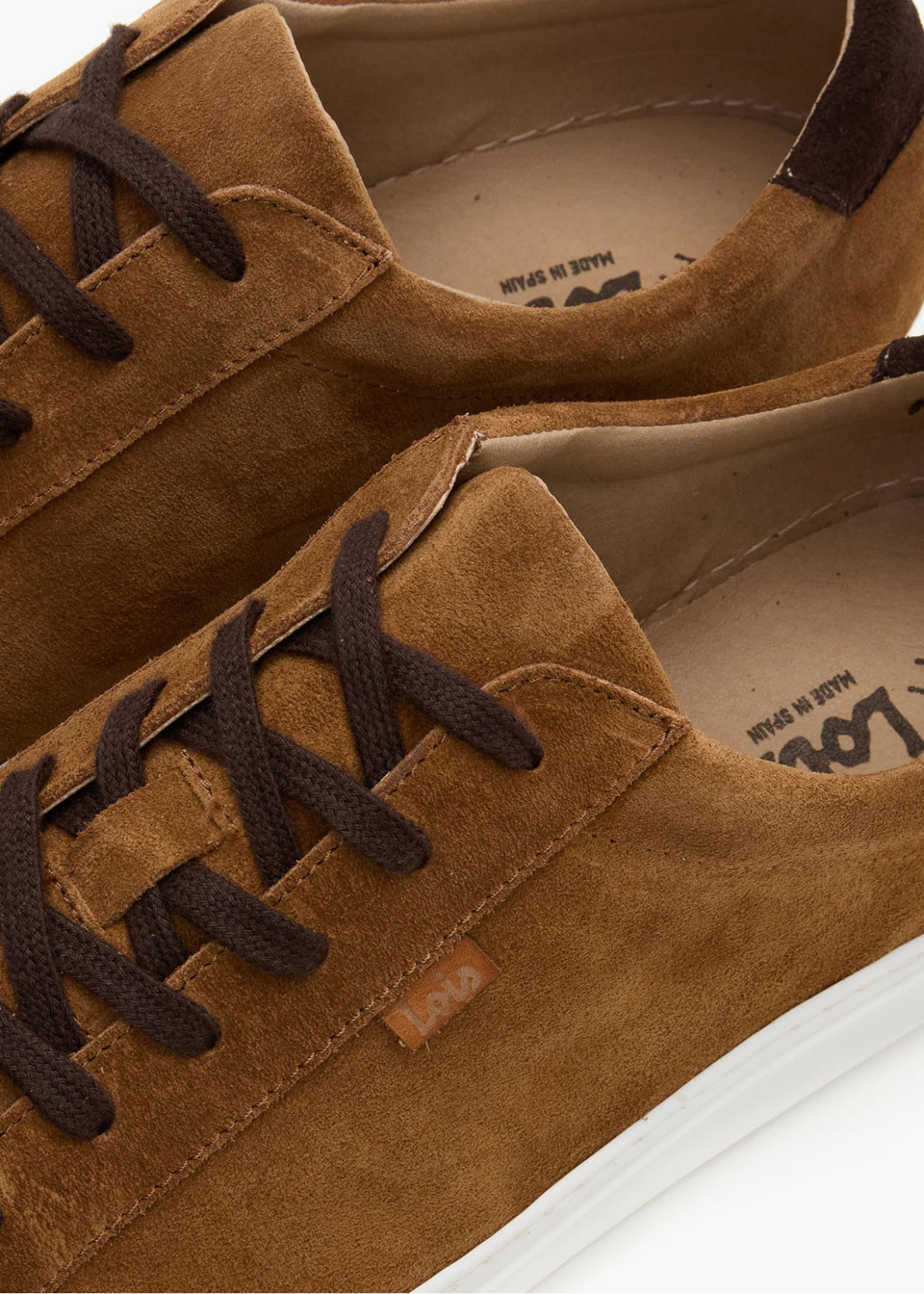 Bambas piel ante tipo blucher cordonera marrón