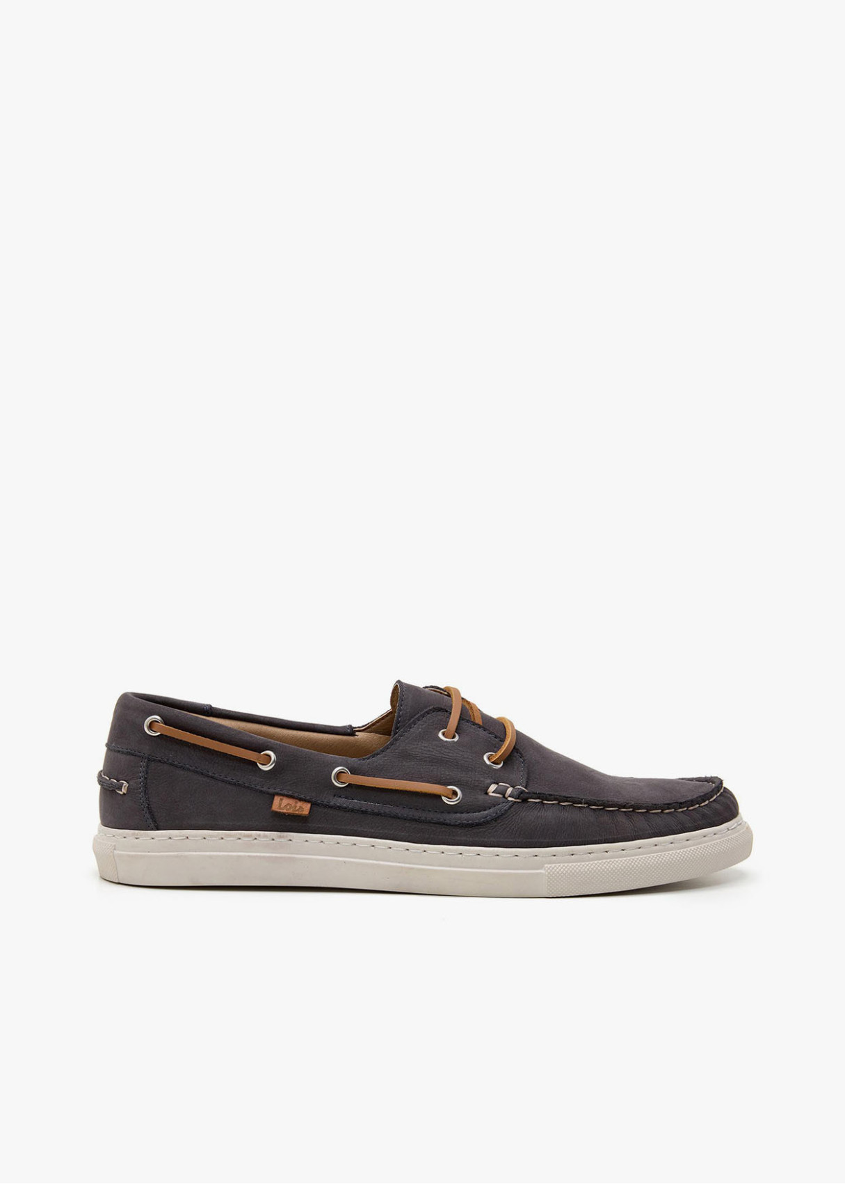 Náuticos Piel Nobuck Con cordones azul marino