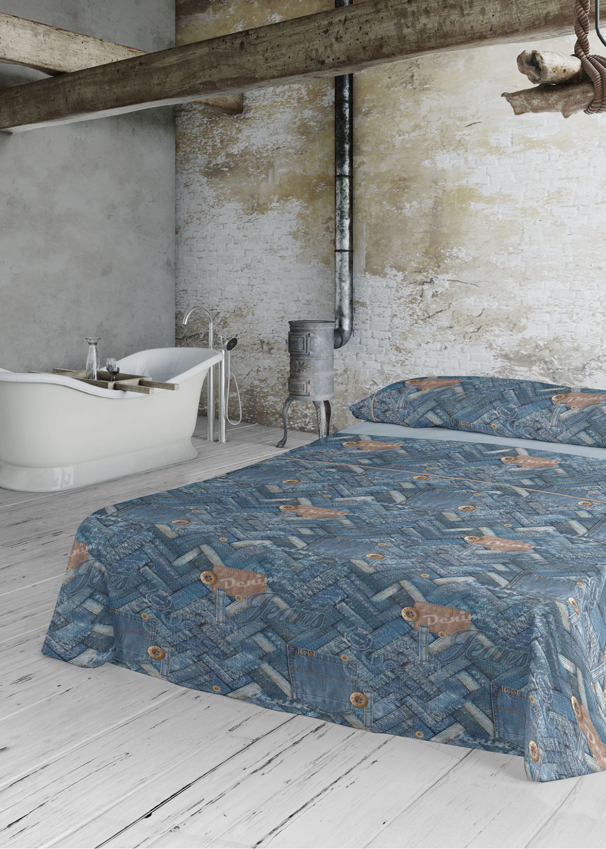 Juego Sabanas FILADELFIA azul