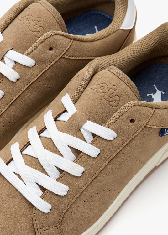 Bambas Básicas estilo tenis cierre cordones marrón