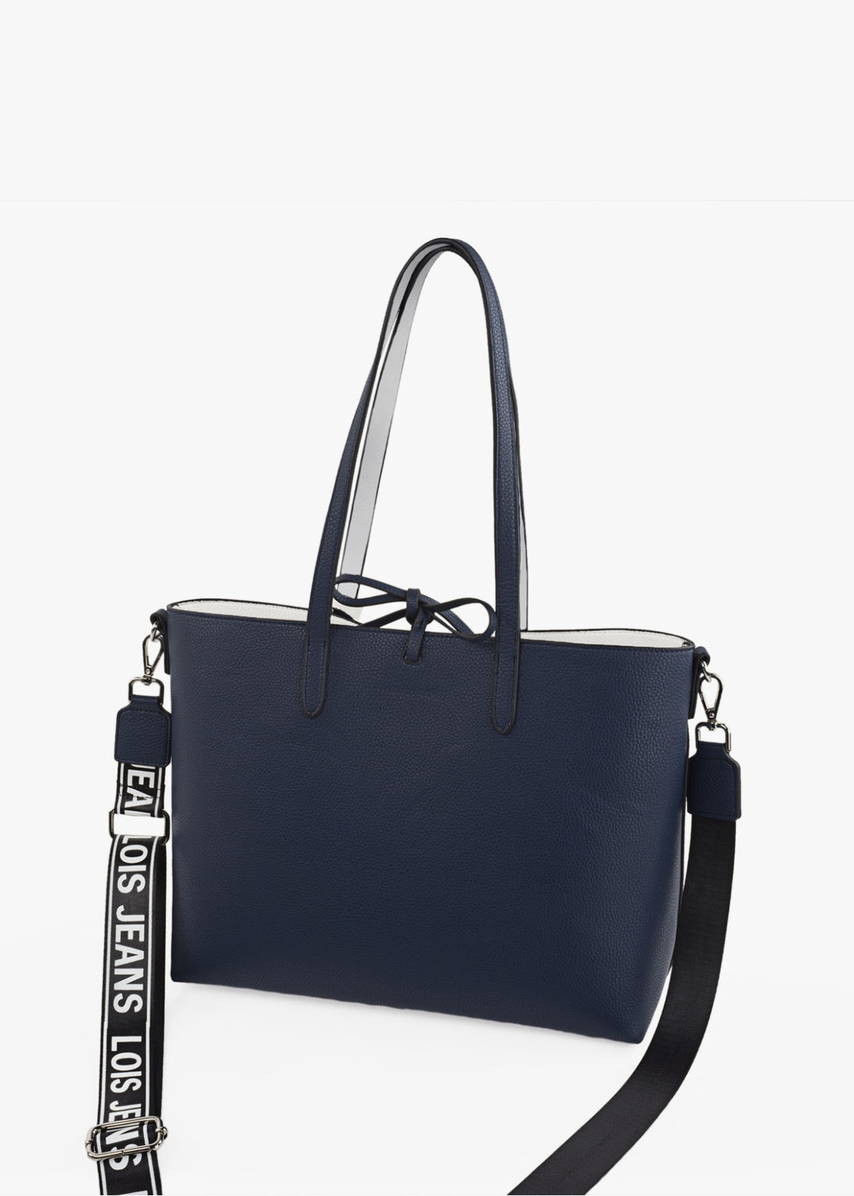 Bolso shopper Reversible doble asa y bandolera azul marino