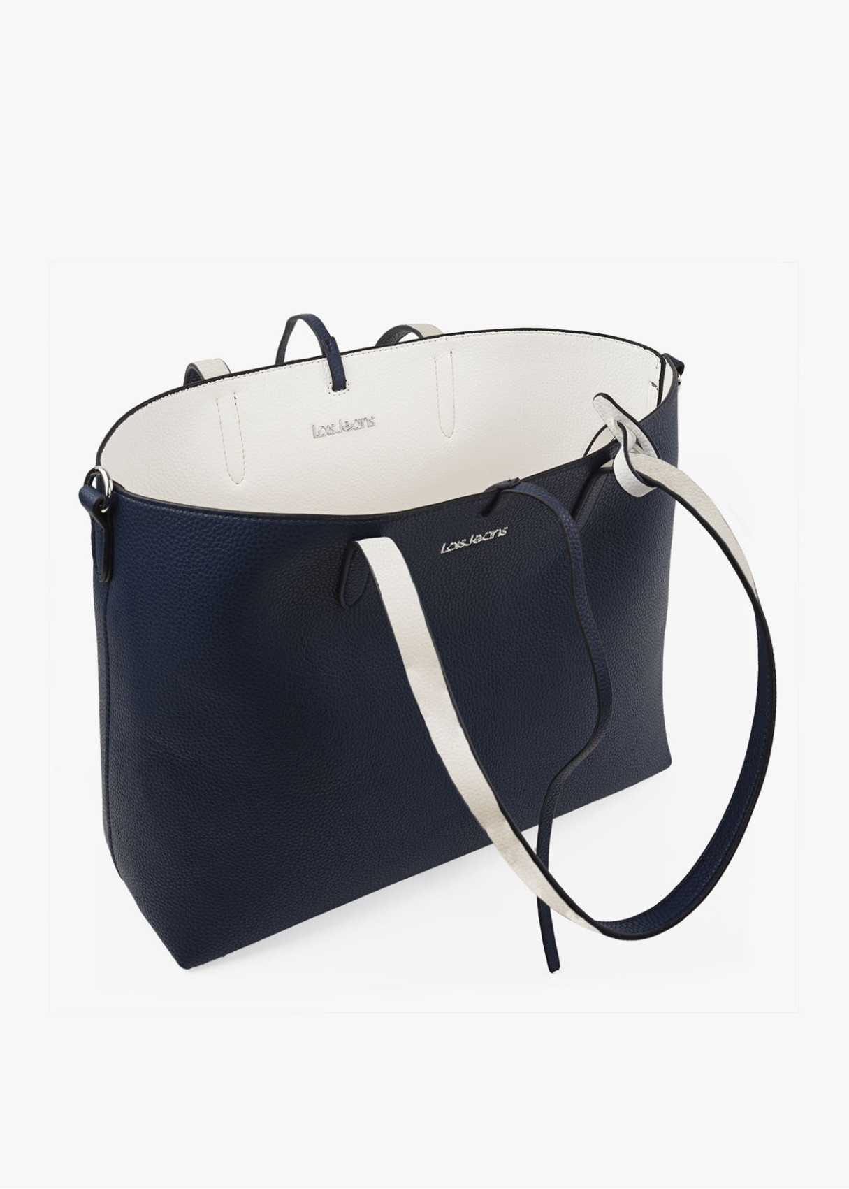 Bolso shopper Reversible doble asa y bandolera azul marino