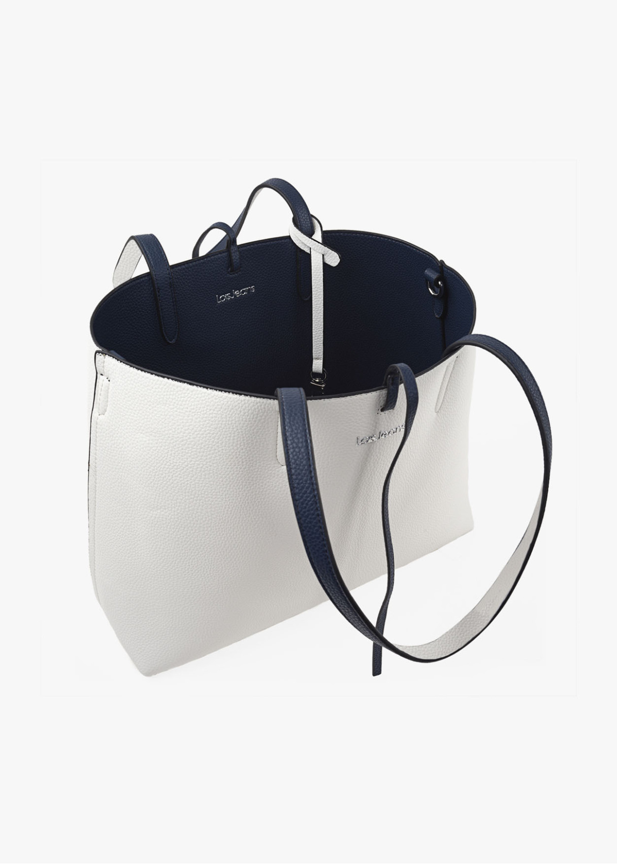 Bolso shopper Reversible doble asa y bandolera azul marino