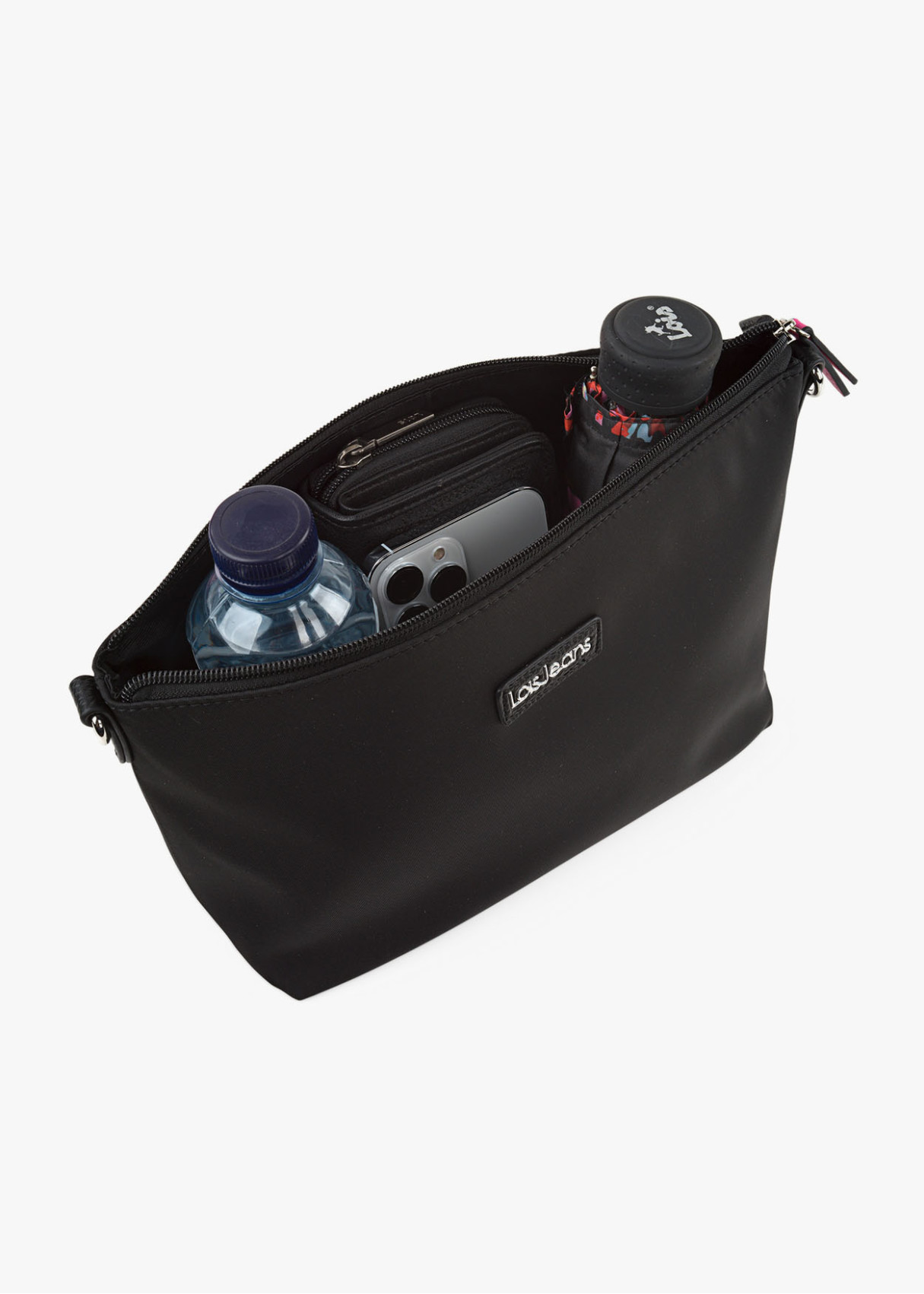 Bolso shopper Reversible doble asa y bandolera negro