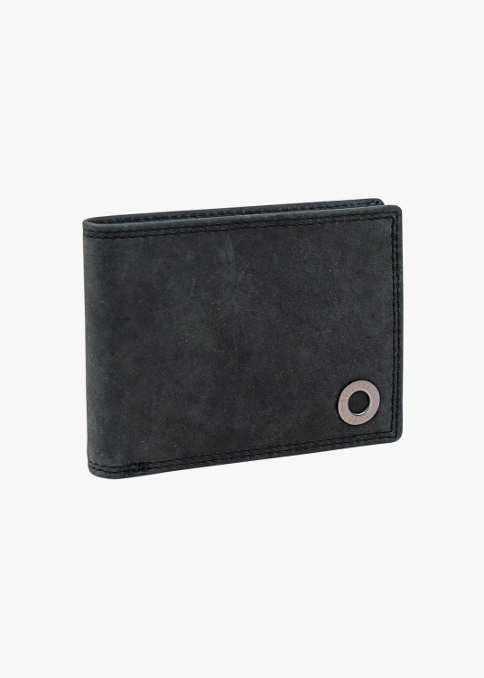 Cartera De Piel Con monedero Y Tarjetero gris