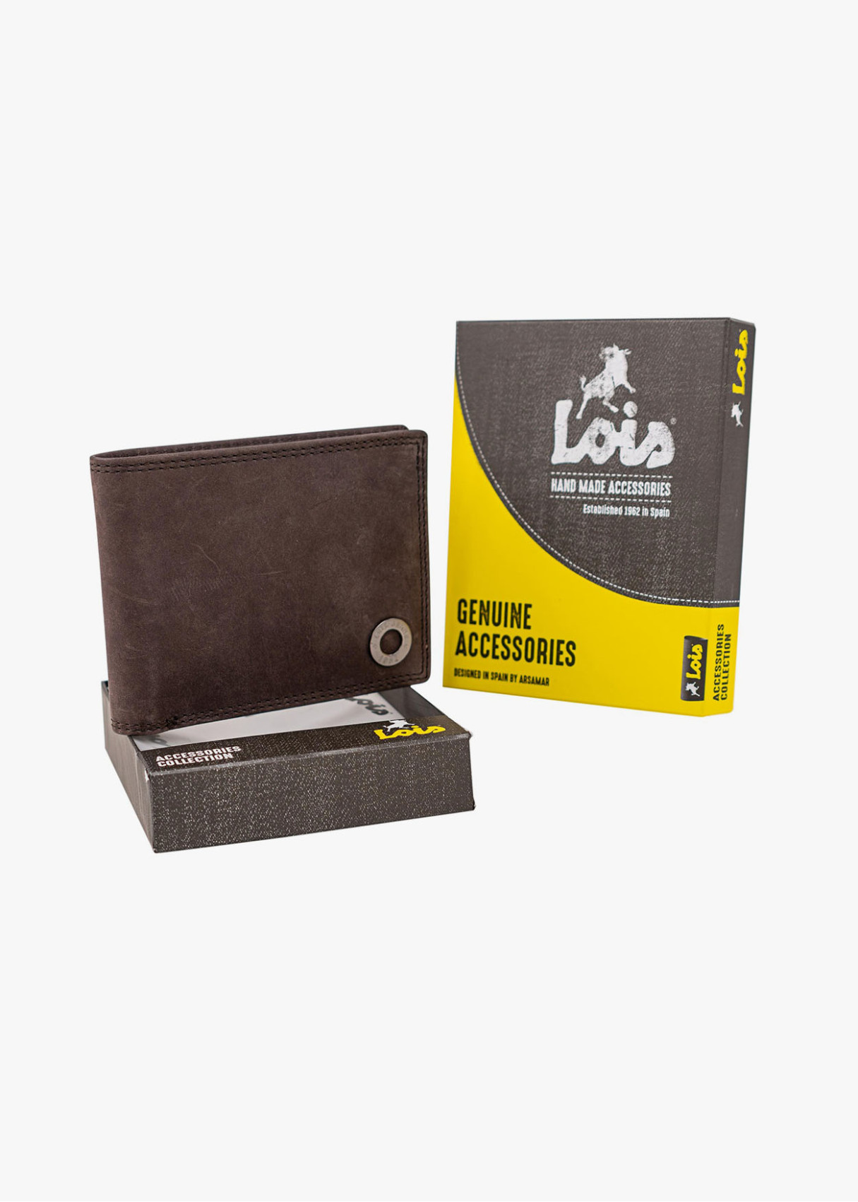 Cartera De Piel Con monedero Y Tarjetero marrón