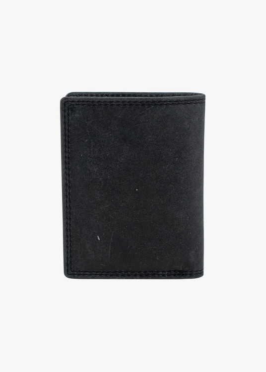 Cartera tarjetero De Piel vertical monedero interior gris