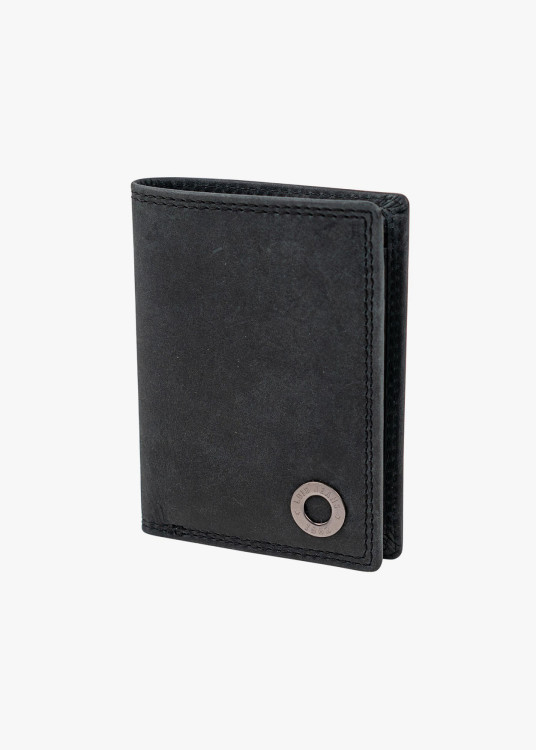 Cartera tarjetero De Piel vertical monedero interior gris