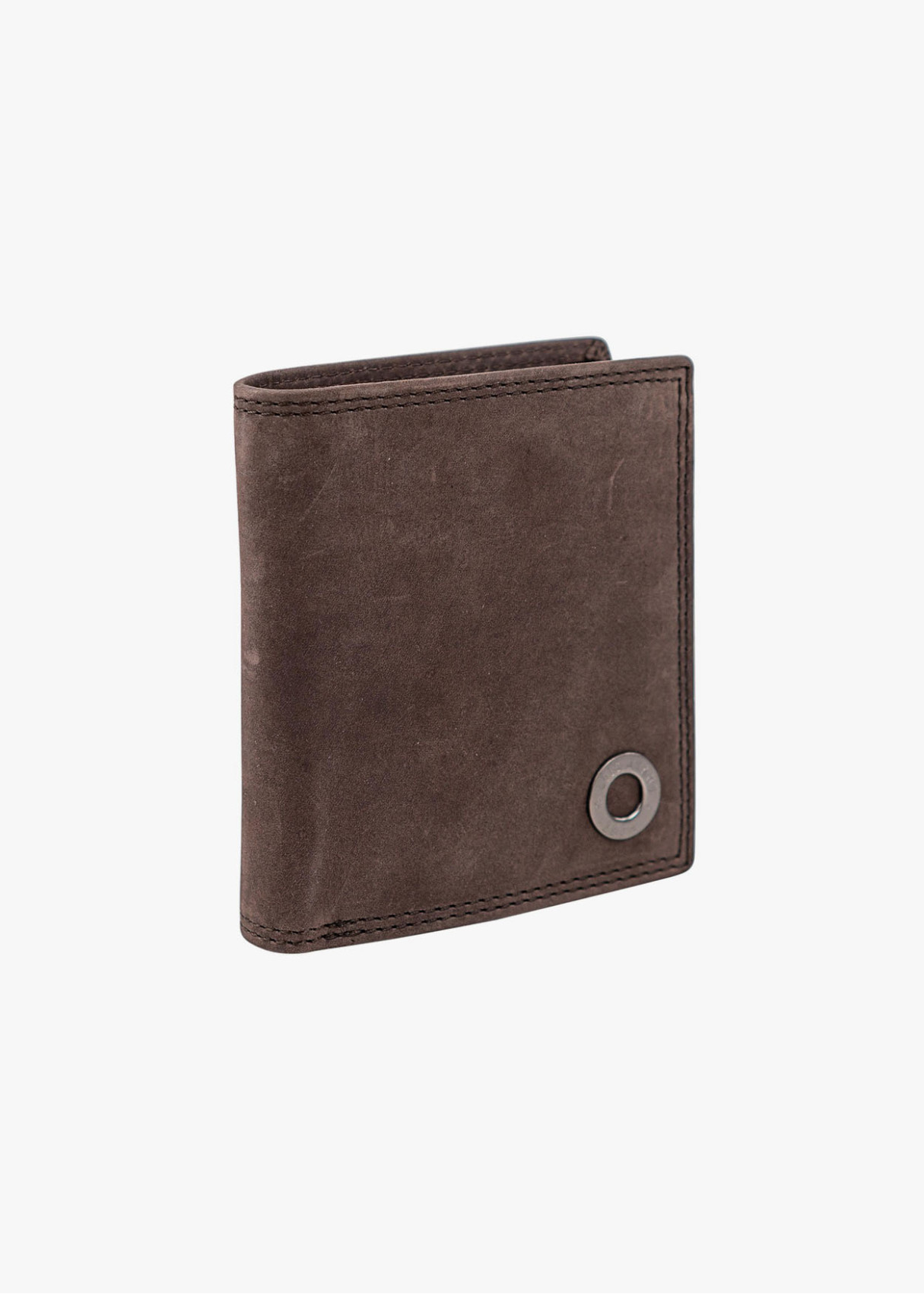 Cartera De Piel múltiples compartimentos marrón