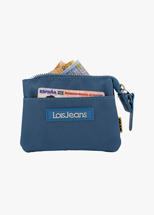 Monedero Pequeño doble compartimento azul
