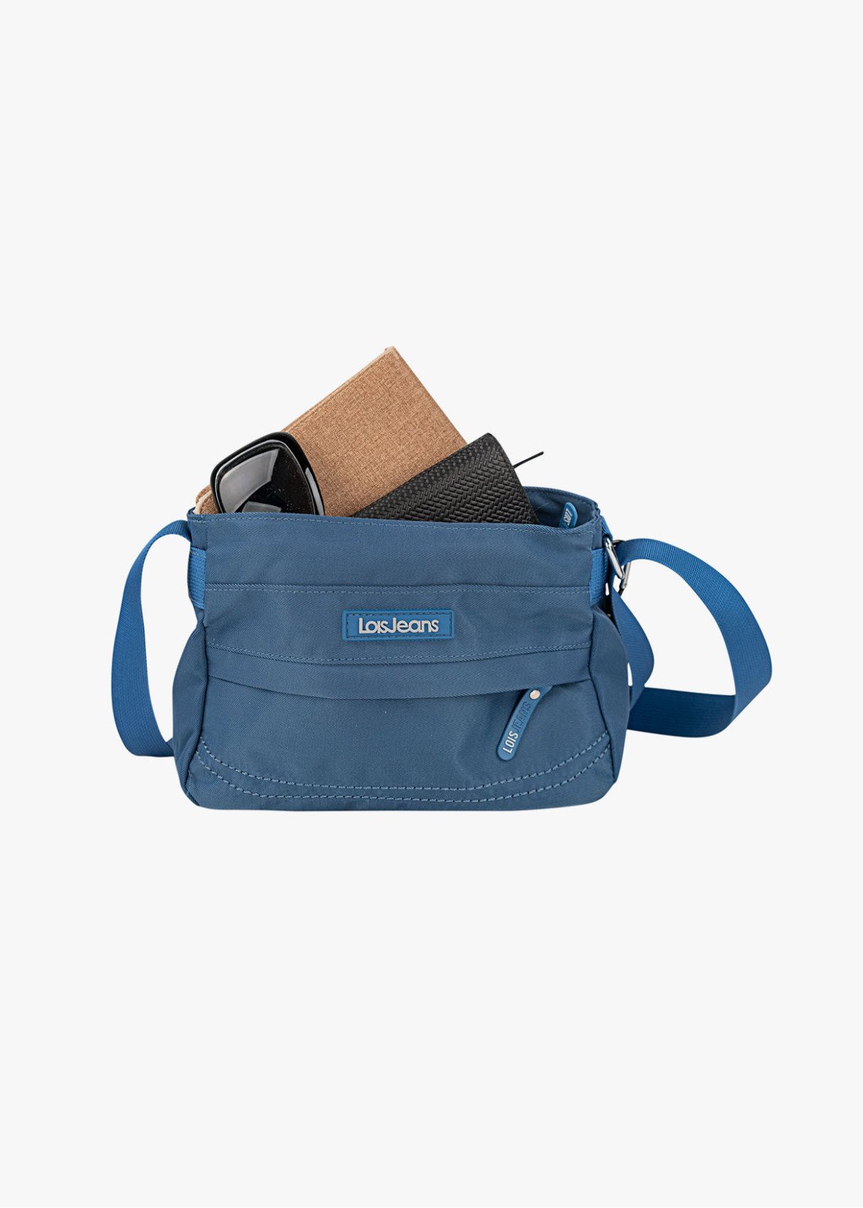 Bolso Bandolera múltiples bolsillos azul