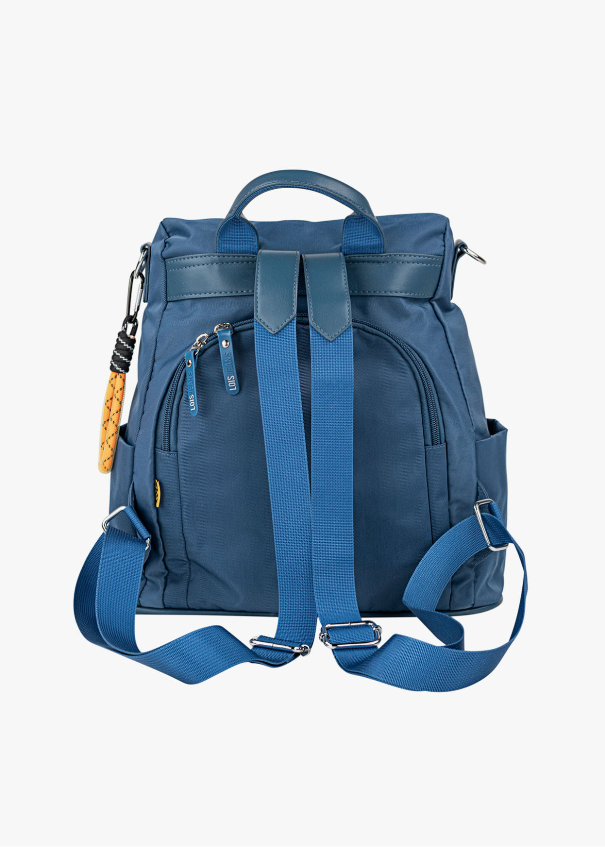 Mochila bolsillo trasero azul