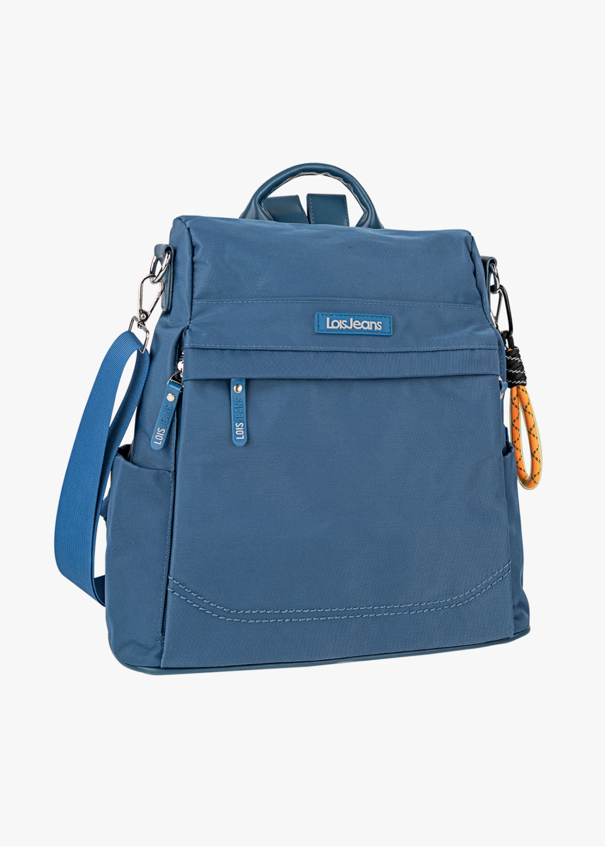 Mochila bolsillo trasero azul