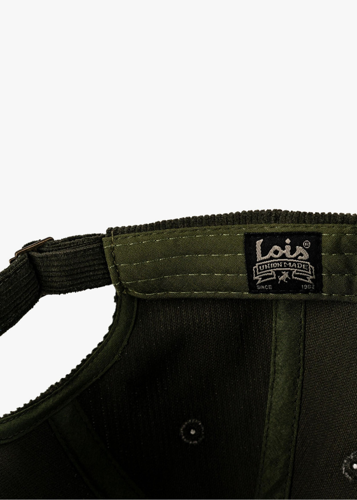 Gorra casual béisbol pana verde oscuro