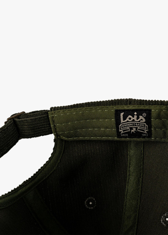 Gorra casual béisbol pana verde oscuro