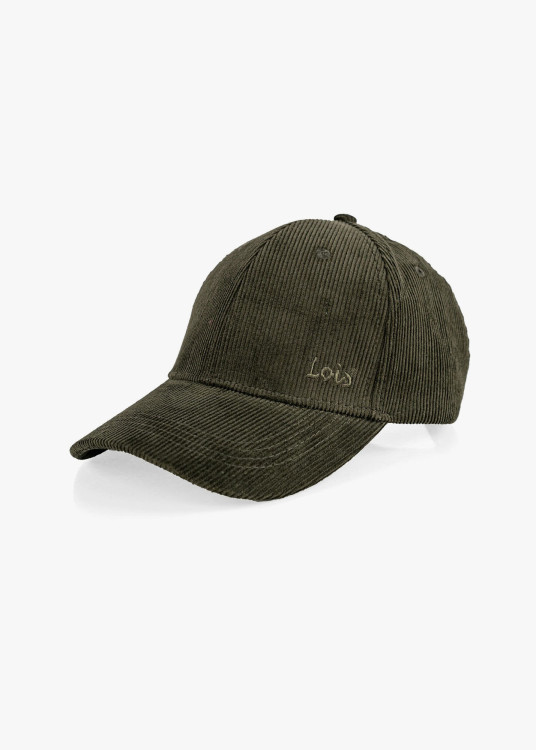 Gorra casual béisbol pana verde oscuro
