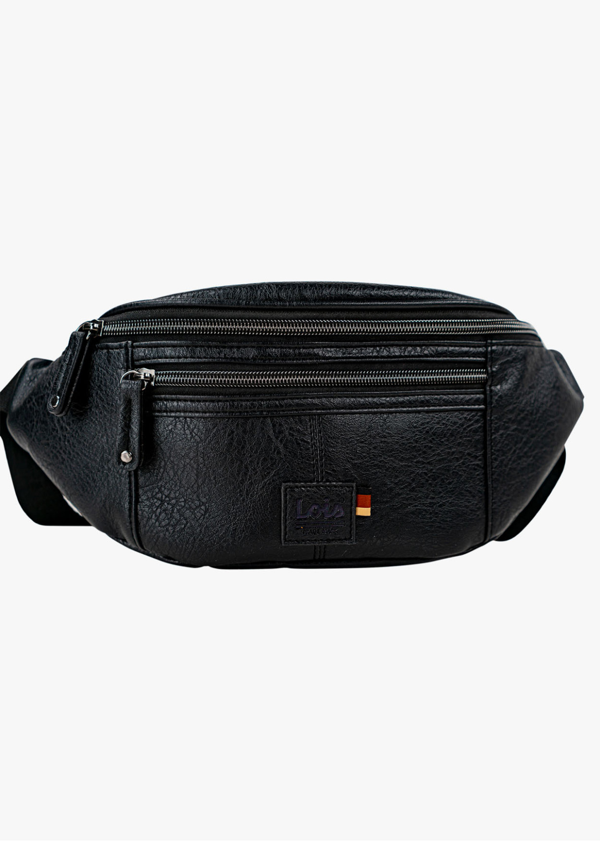 Riñonera efecto piel negro