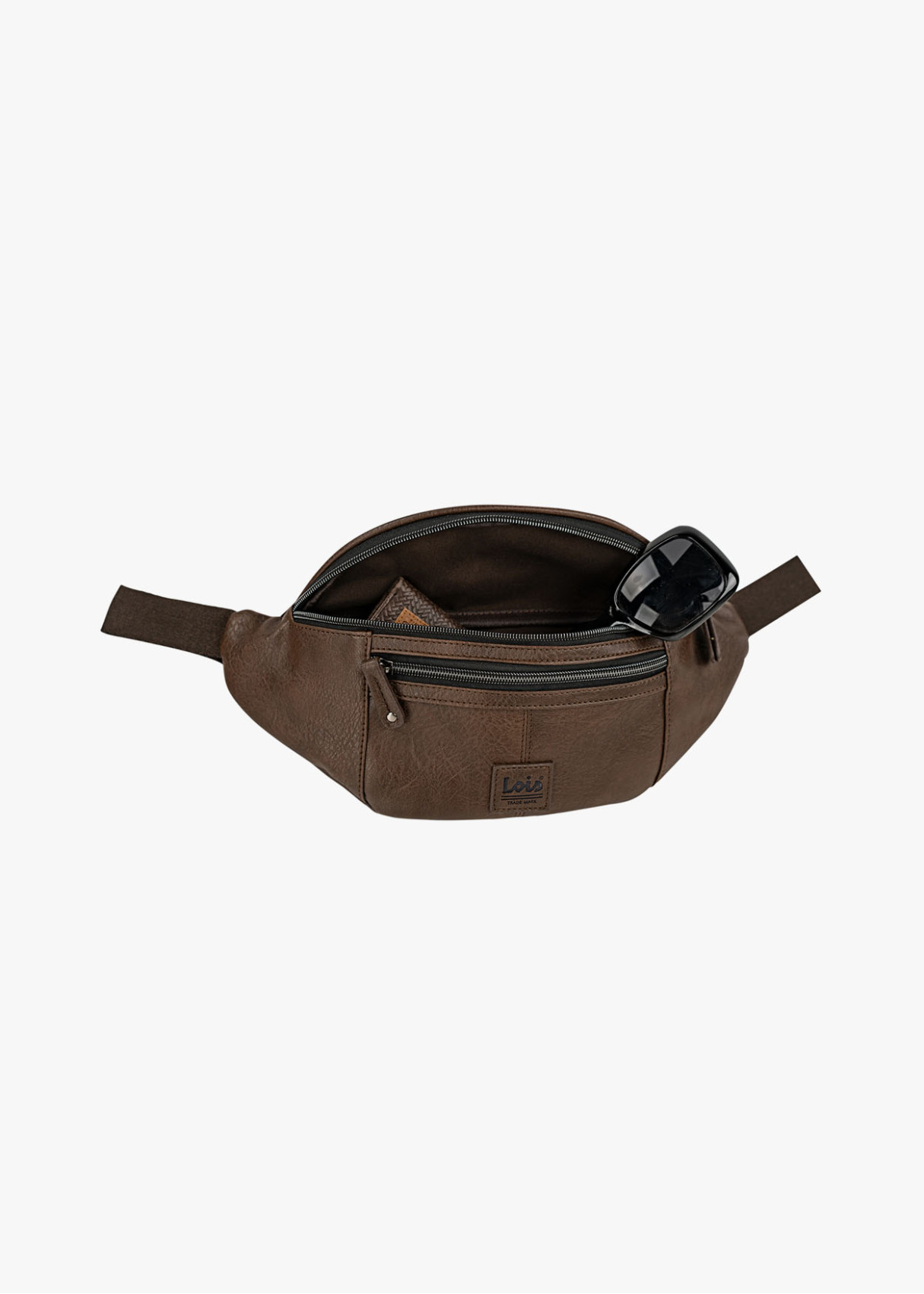 Riñonera efecto piel marrón