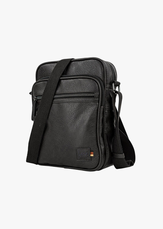 Bandolera clásica efecto piel negra