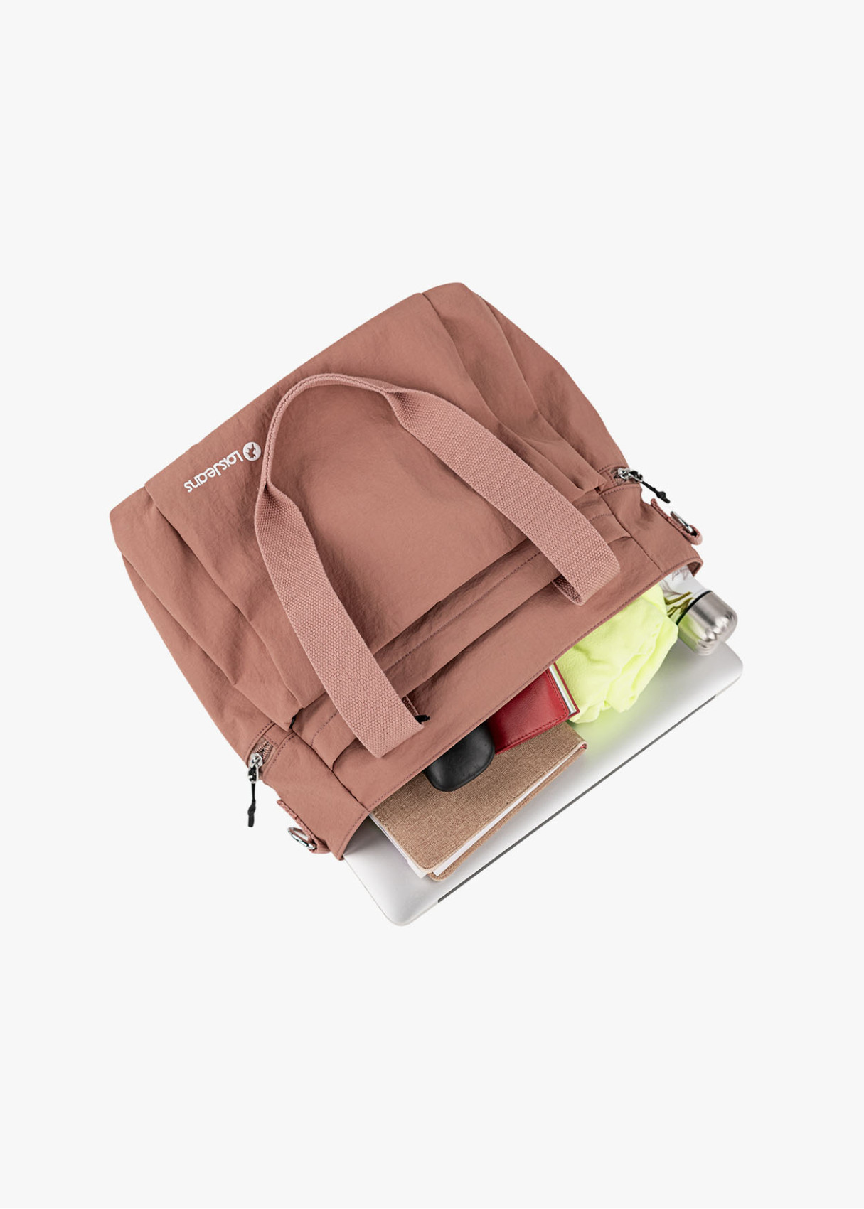 Bolso Shopper casual múltiples compartimentos rosa