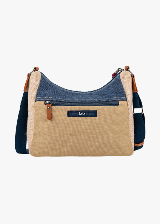 Bolso Bandolera combinado estampados azul