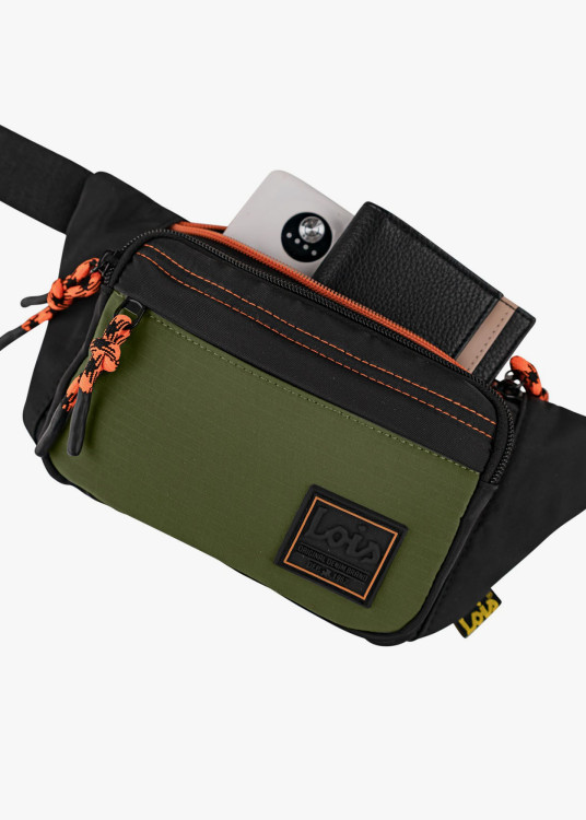 Riñonera Urbana Compacta verde militar