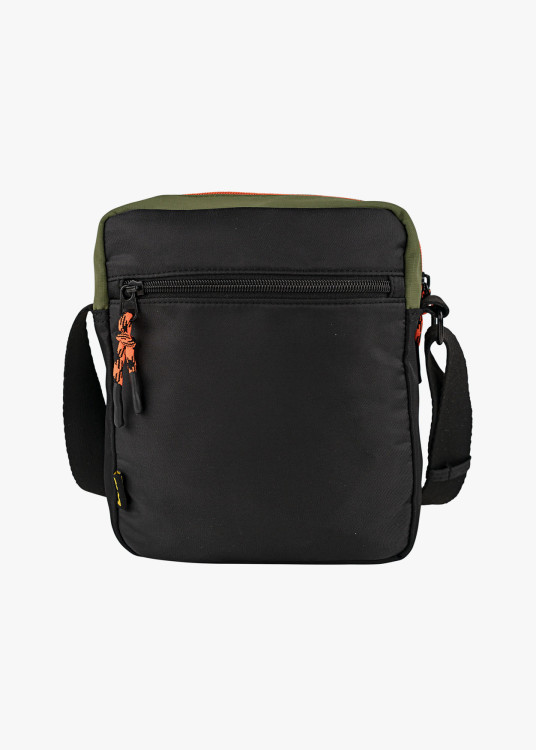 Bandolera casual bolsillo frontal caqui