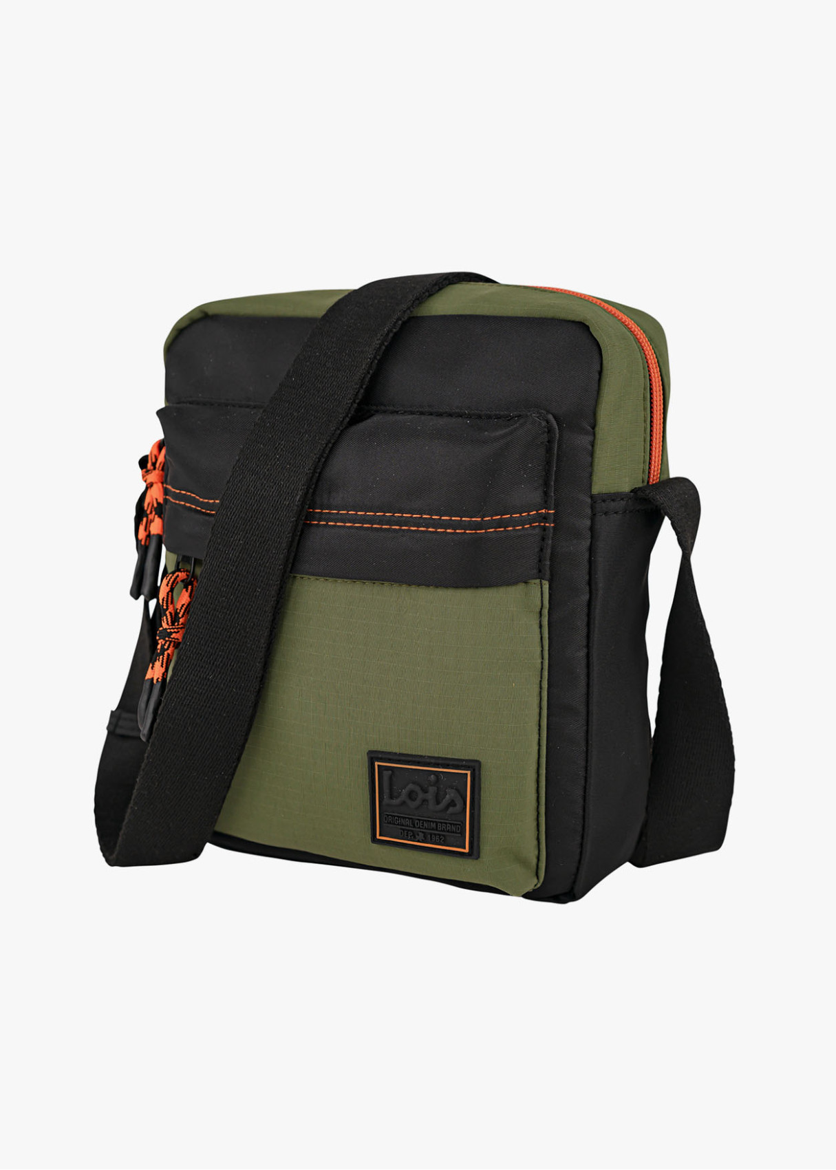 Bandolera casual bolsillo frontal verde