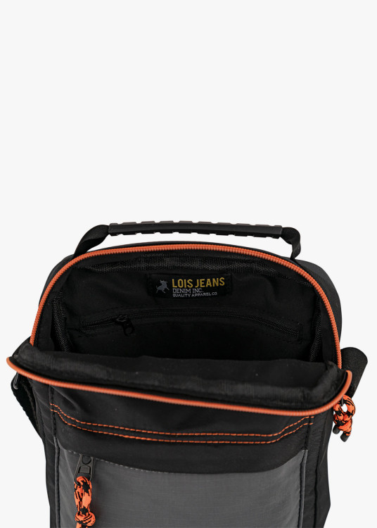 Bandolera casual contraste gris