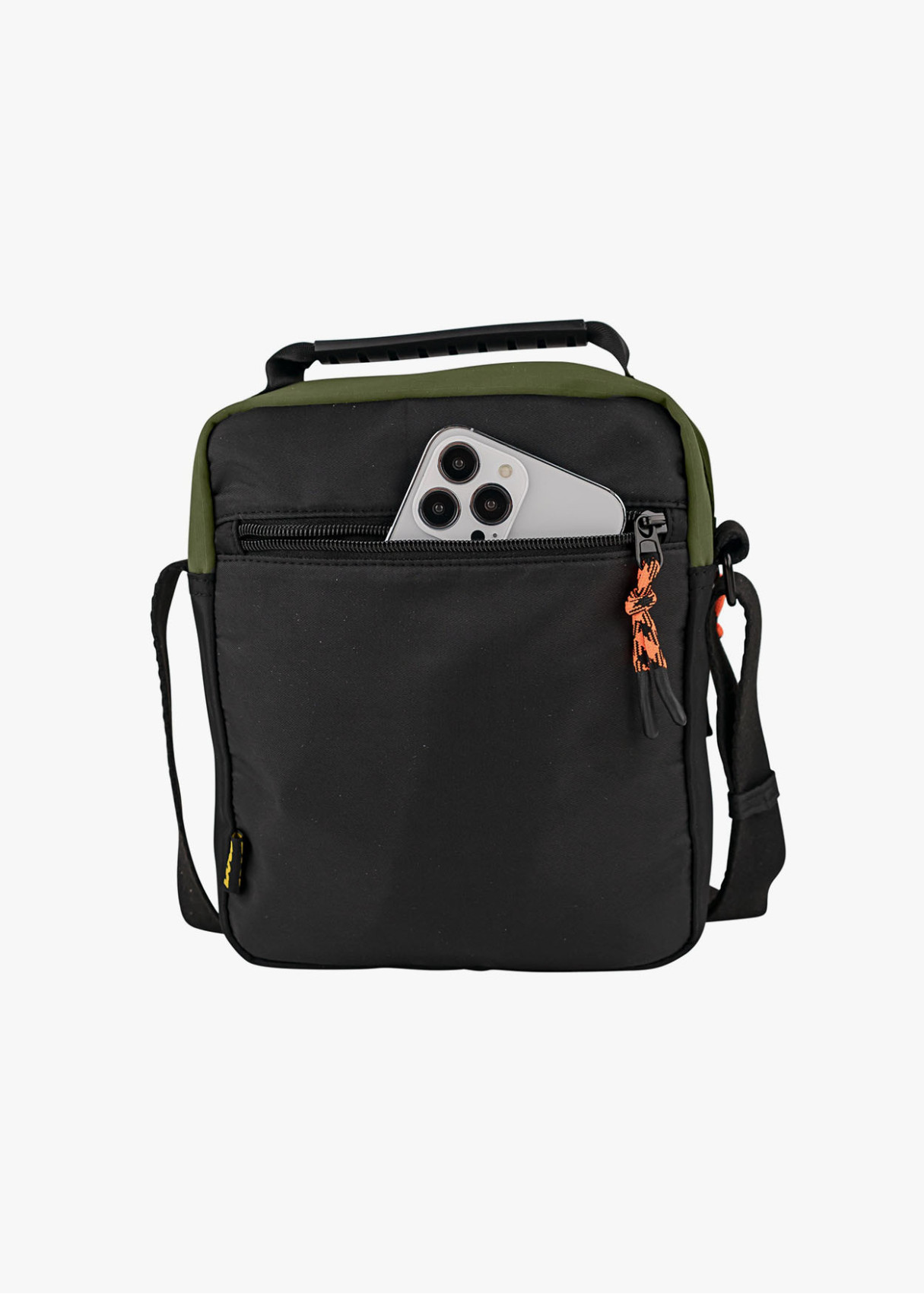 Bandolera casual contraste negro