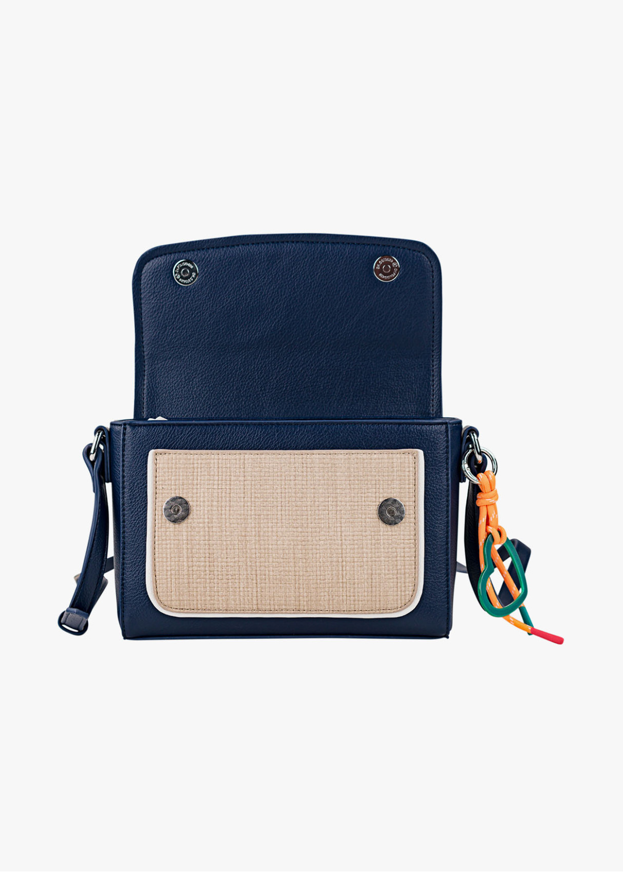 Bolso Bandolera Elegante detalle llavero corazón azul