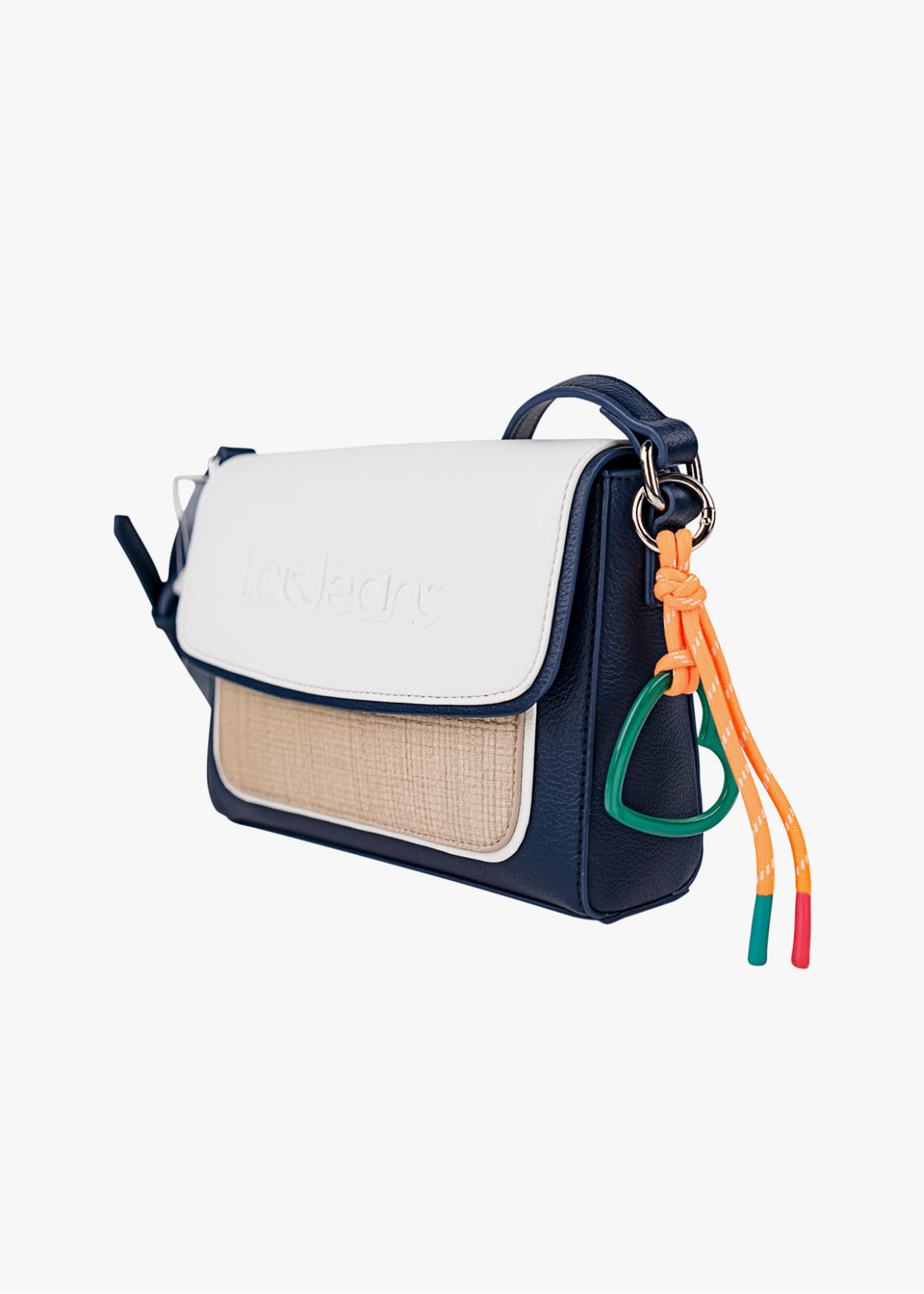 Bolso Bandolera Elegante detalle llavero corazón azul