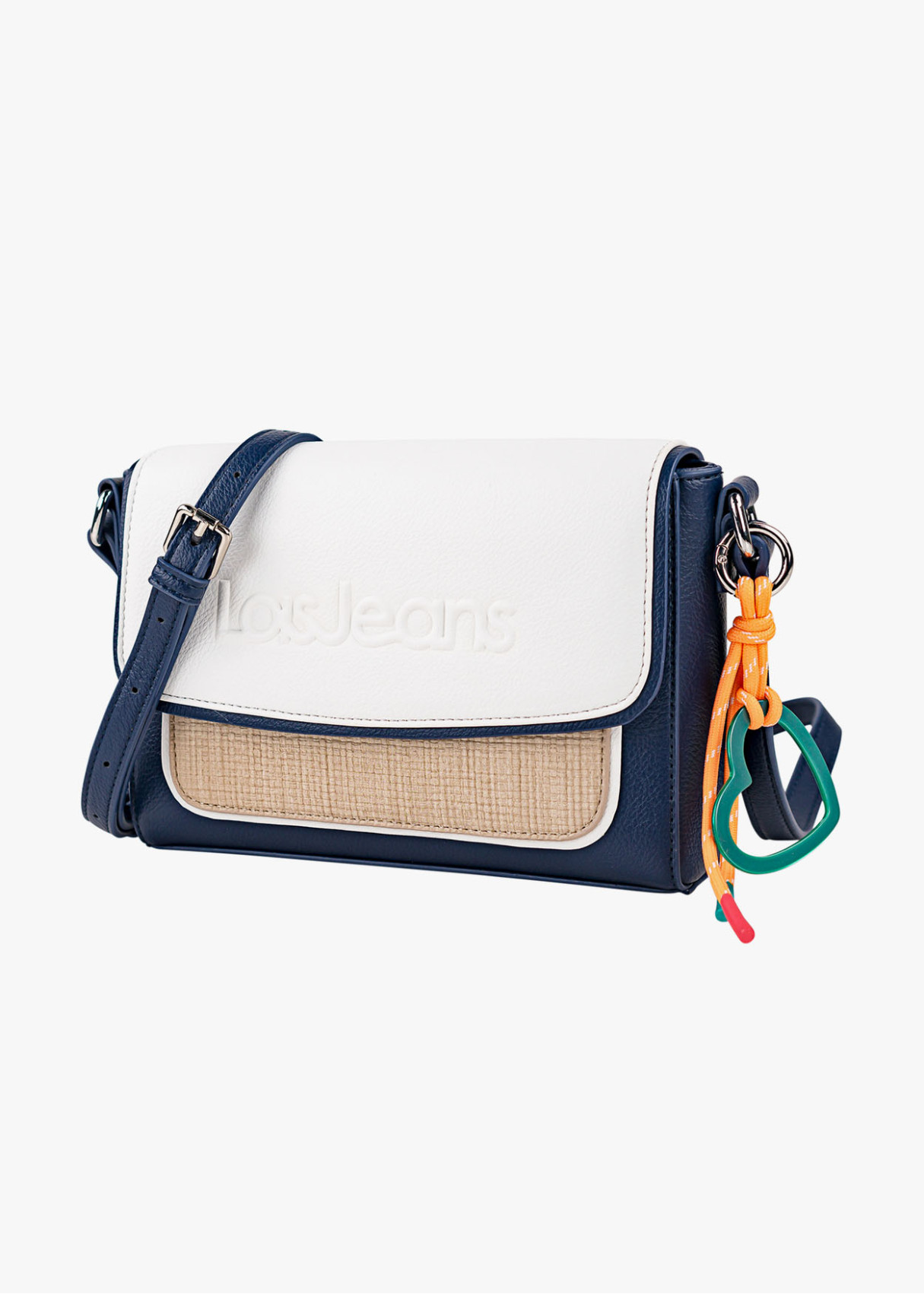 Bolso Bandolera Elegante detalle llavero corazón azul