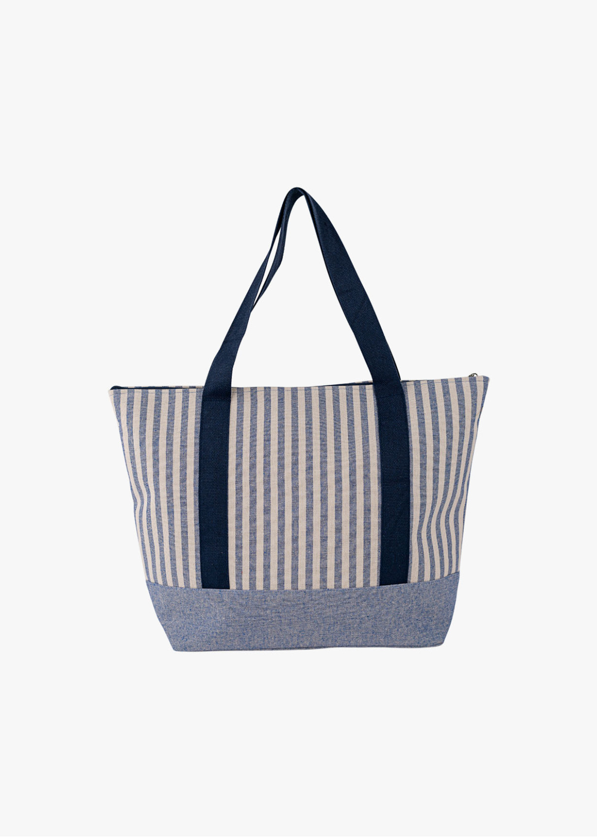 Bolso De Playa Grande Estilo Veraniego rayas azul